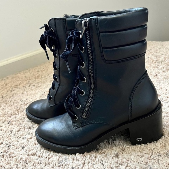 Coach Black Boots Size 7.5 #008 - Picture 10 of 12